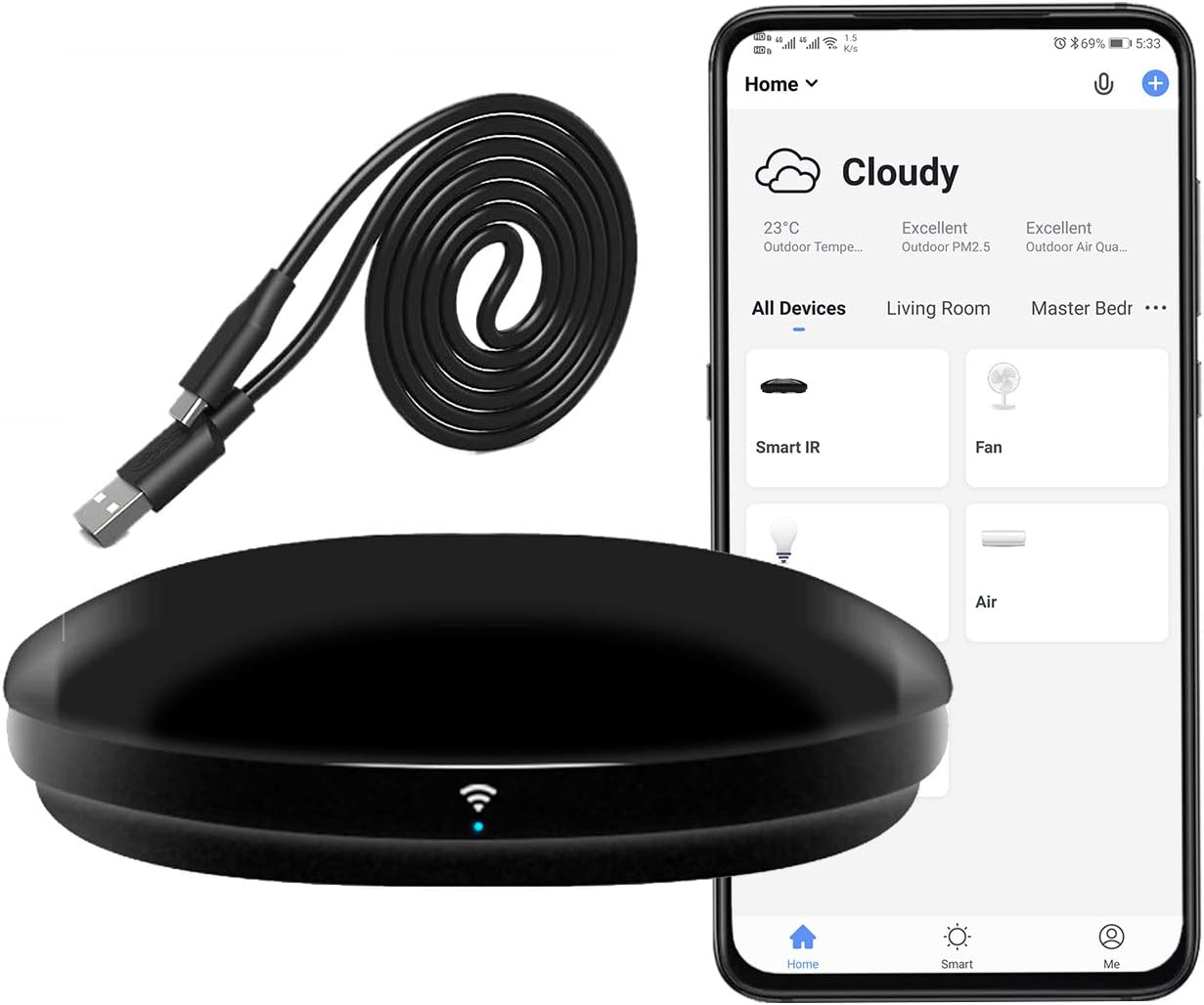 Amazon.com: Smart IR Remote Control,All in One IR Blaster Control, Universal Infrared Remote Control for TV DVD Air Conditioner STB etc,Compatible with Alexa, Google Assistant : Electronics
